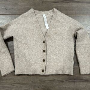 Lululemon Women's Alpaca Wool-Blend Cardigan Sweater Sz L